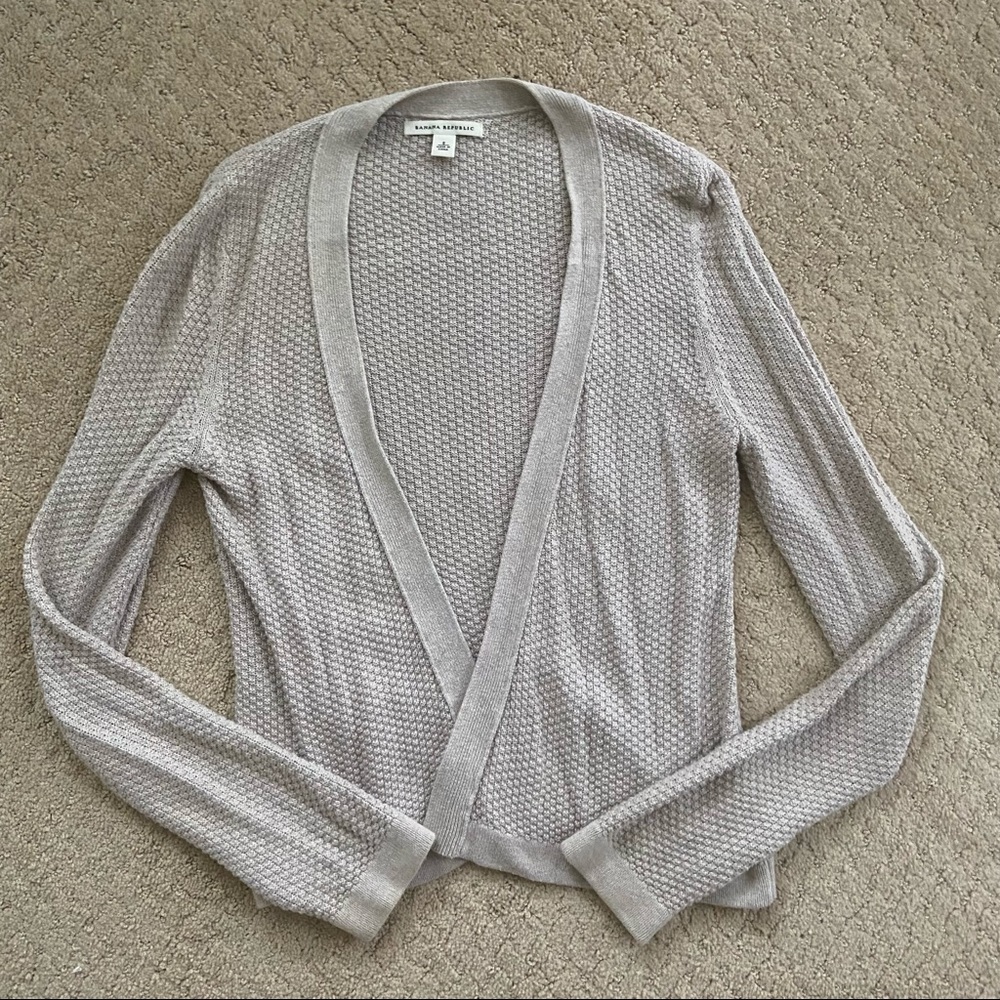 Banana Republic Womens Taupe Cozy Knit Cardigan